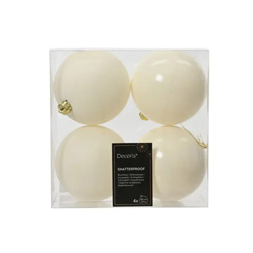 Wool White Ball Ornament Boxed 4