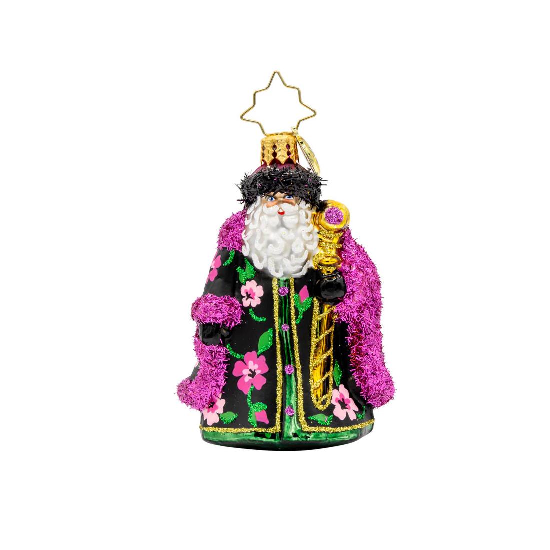 2025 Midnight Blossom St Nick Gem Ornament