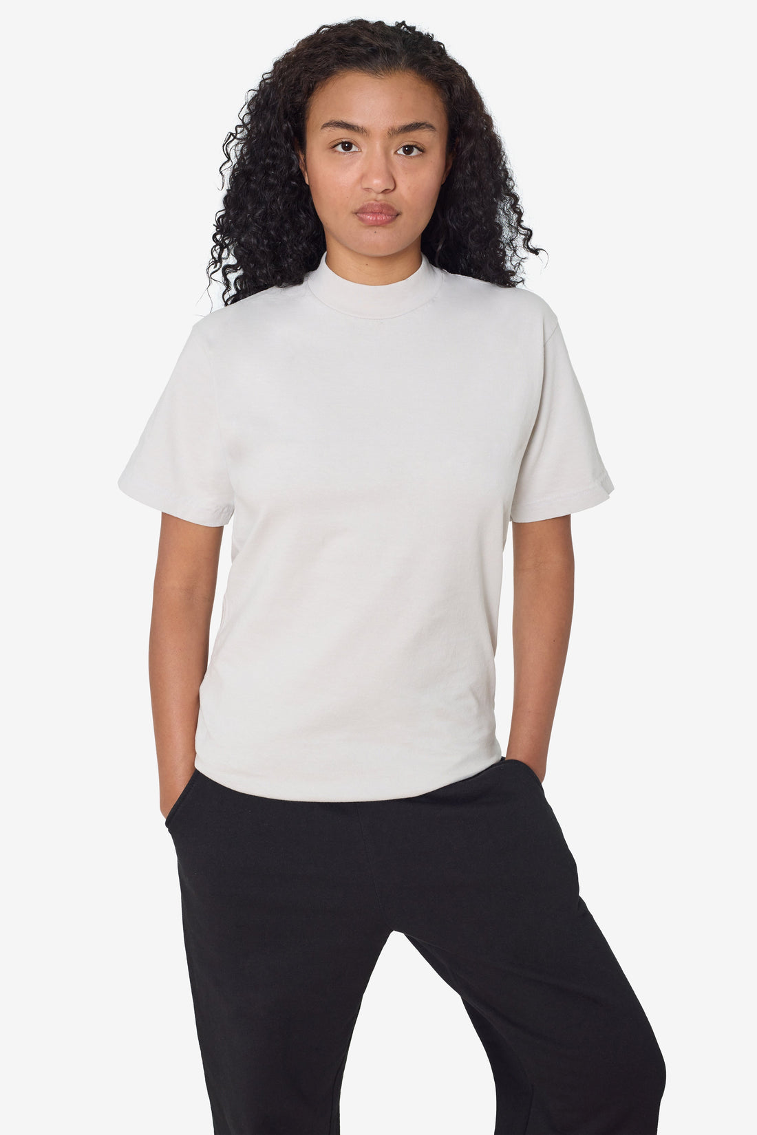 1405GD Unisex - Short Sleeve Garment Dye Mockneck T-Shirt