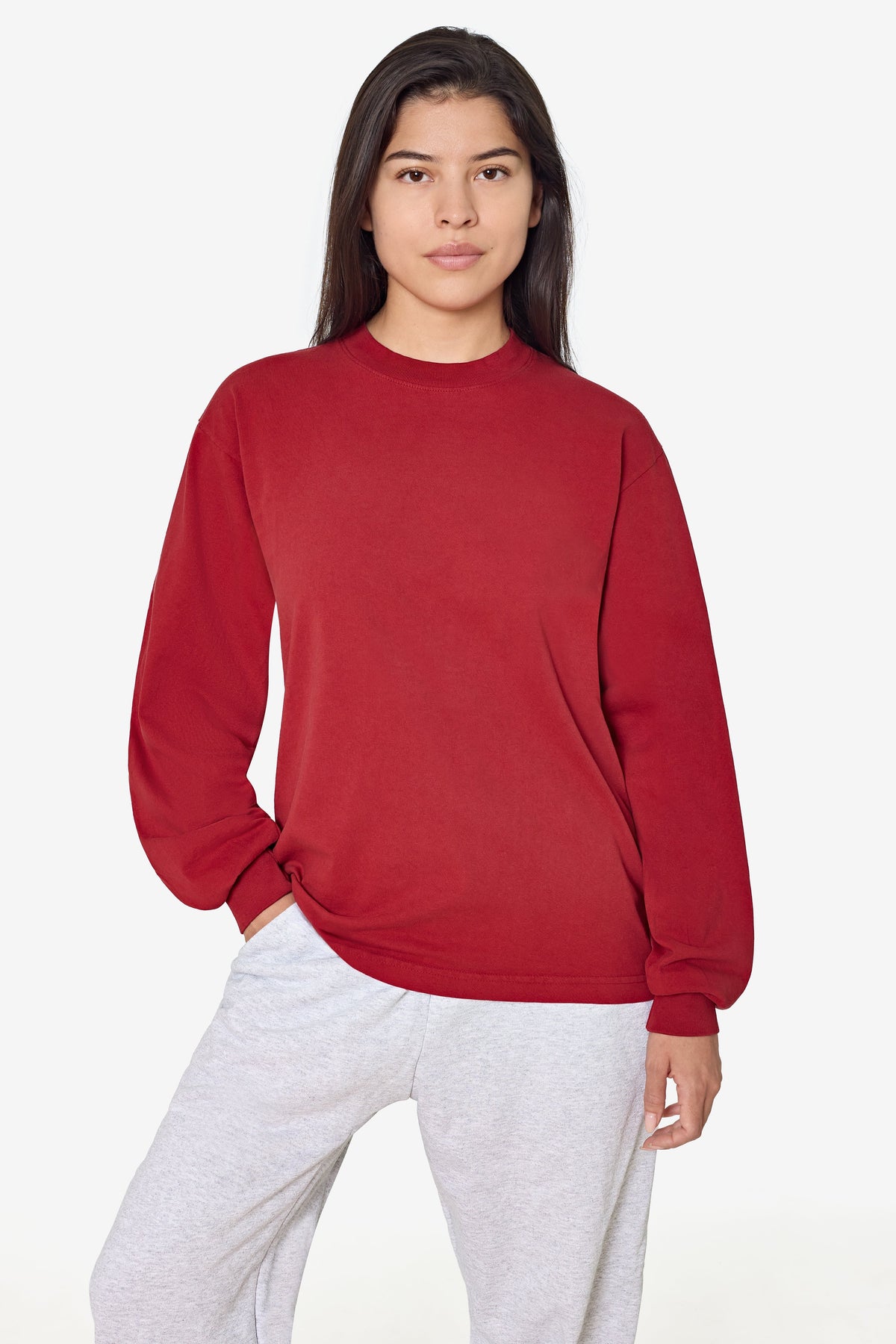 1807GD - 6.5oz Long Sleeve Garment Dye Crew Neck T-Shirt