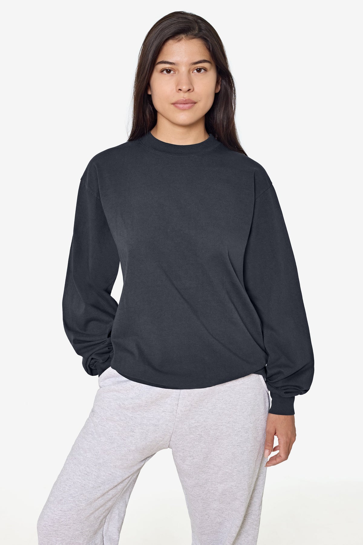 1807GD - 6.5oz Long Sleeve Garment Dye Crew Neck T-Shirt