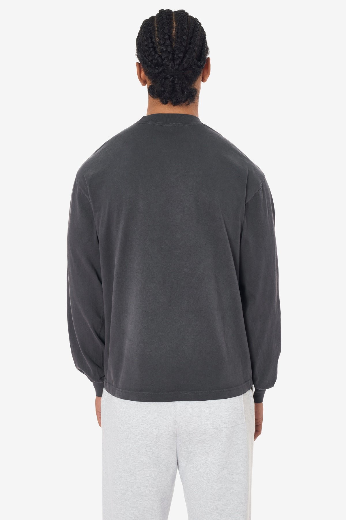 1807GD - 6.5oz Long Sleeve Garment Dye Crew Neck T-Shirt