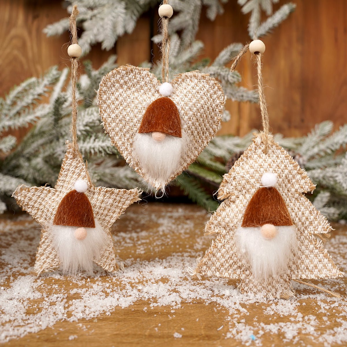 Burlap Gnome Ornament