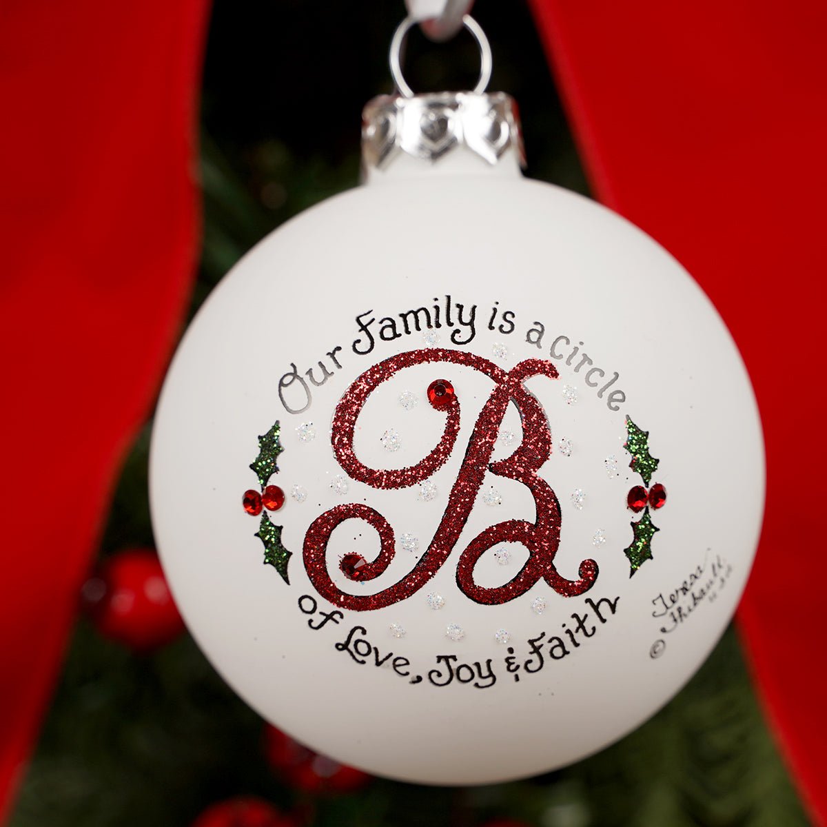 Family is a Circle B Christmas Ornament