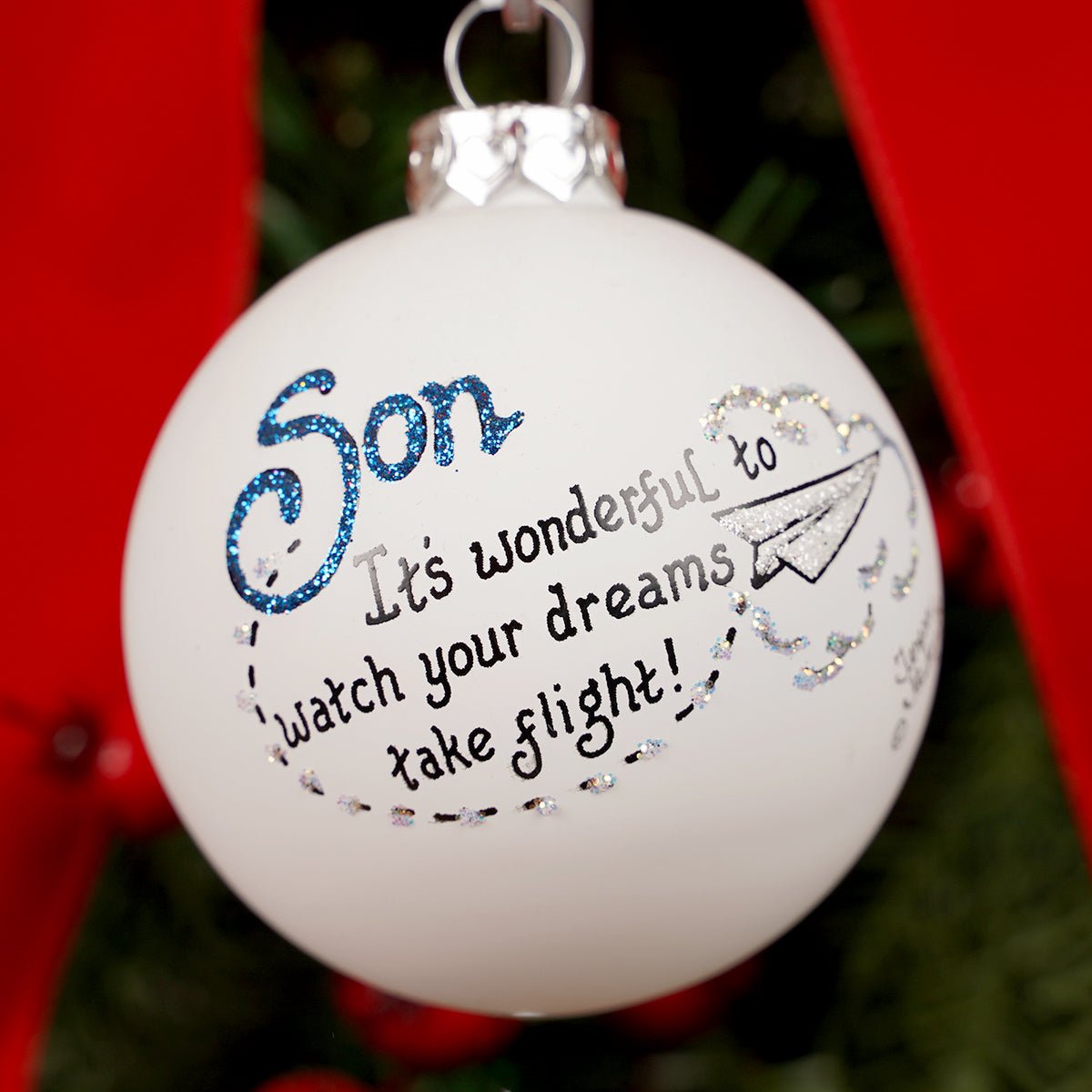 Son Dreams Take Flight Christmas Ornament