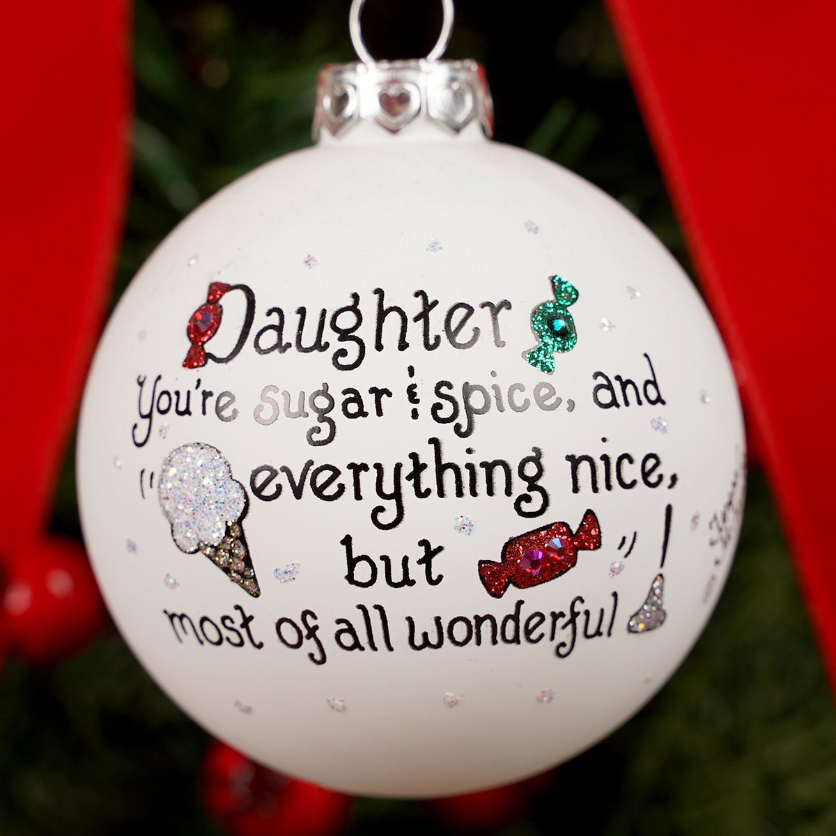 Daughter Sugar Spice Christmas Ornament