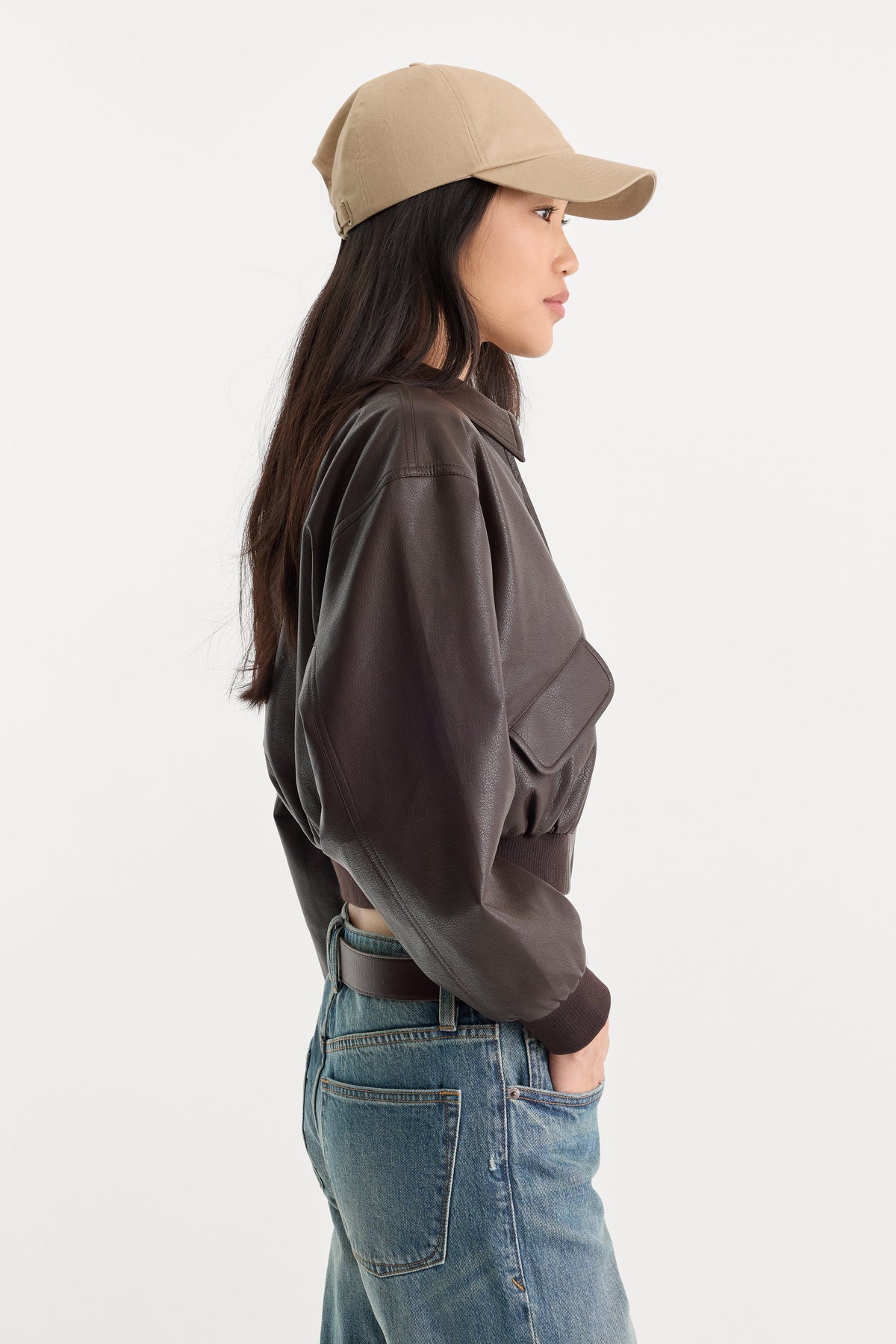 THE BETTER THAN LEATHER BOMBER JACKET | ESPRESSO