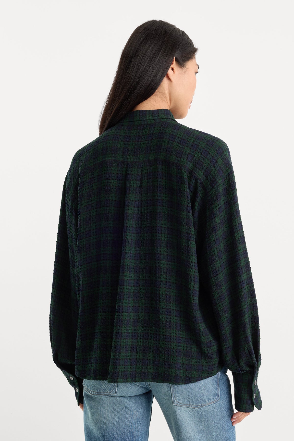 THE CRINKLE EASY SHIRT | FOREST PLAID