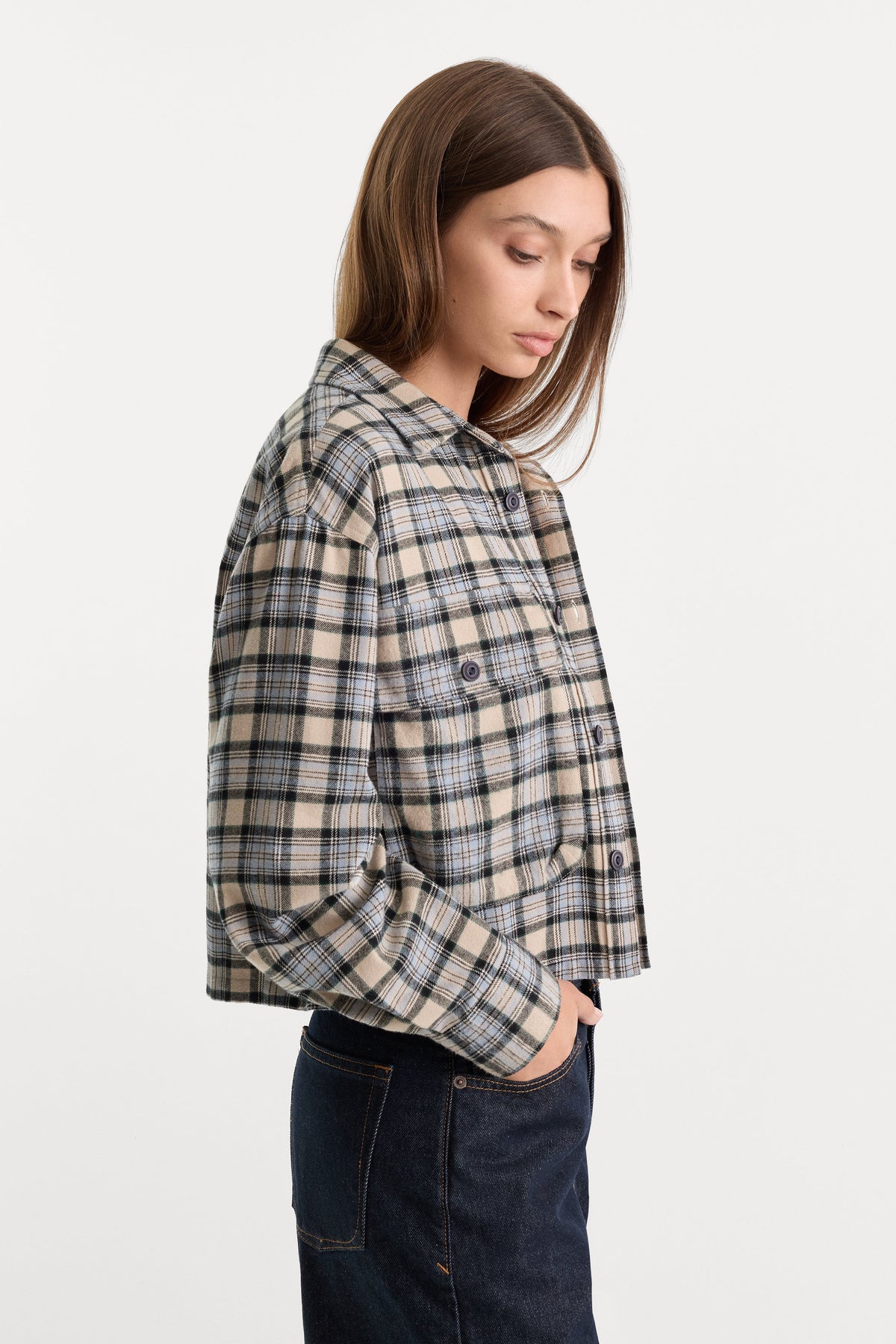 THE PATCH POCKET SHIRT | TAN PLAID