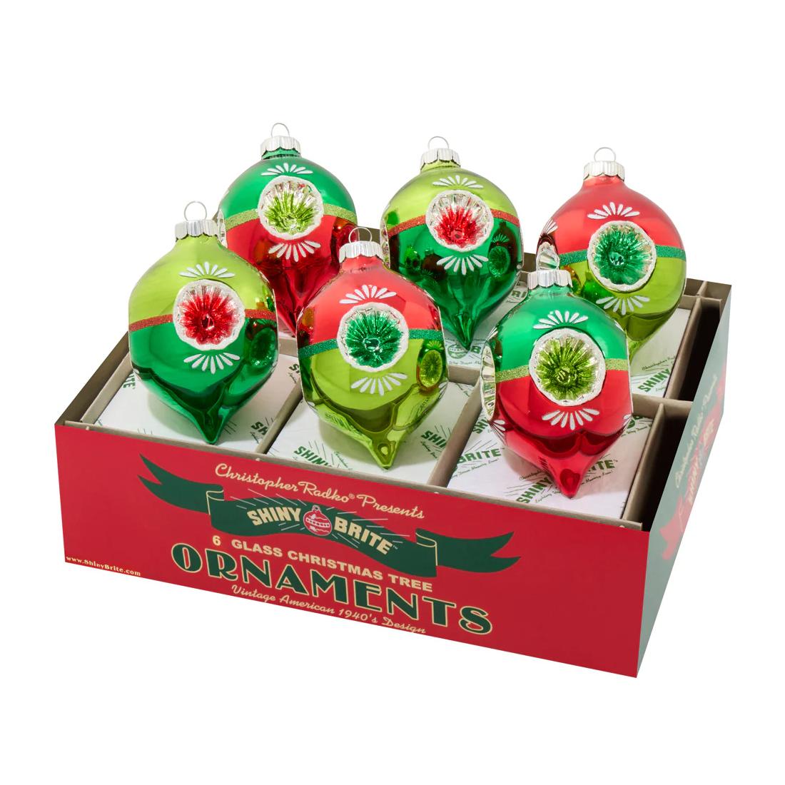 Radko Reflector Tulips Ornament Set of 6