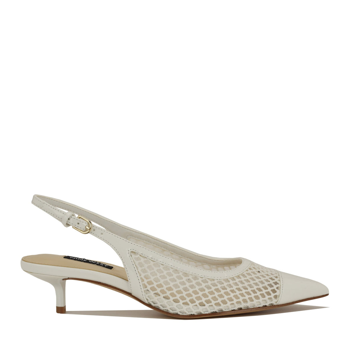 Eraya Mesh Kitten Heel Slingback Pumps