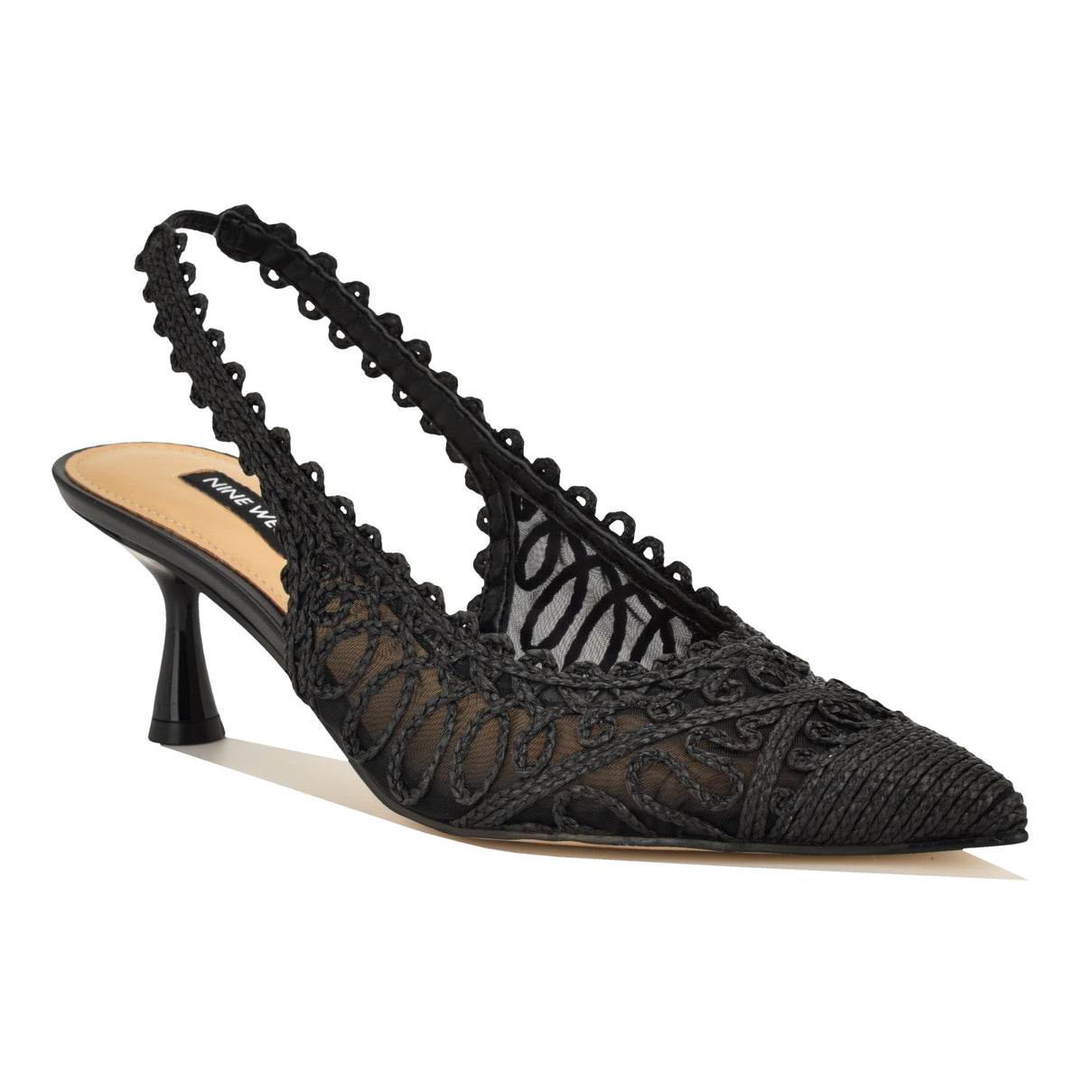 Romaine Woven Slingback Pumps