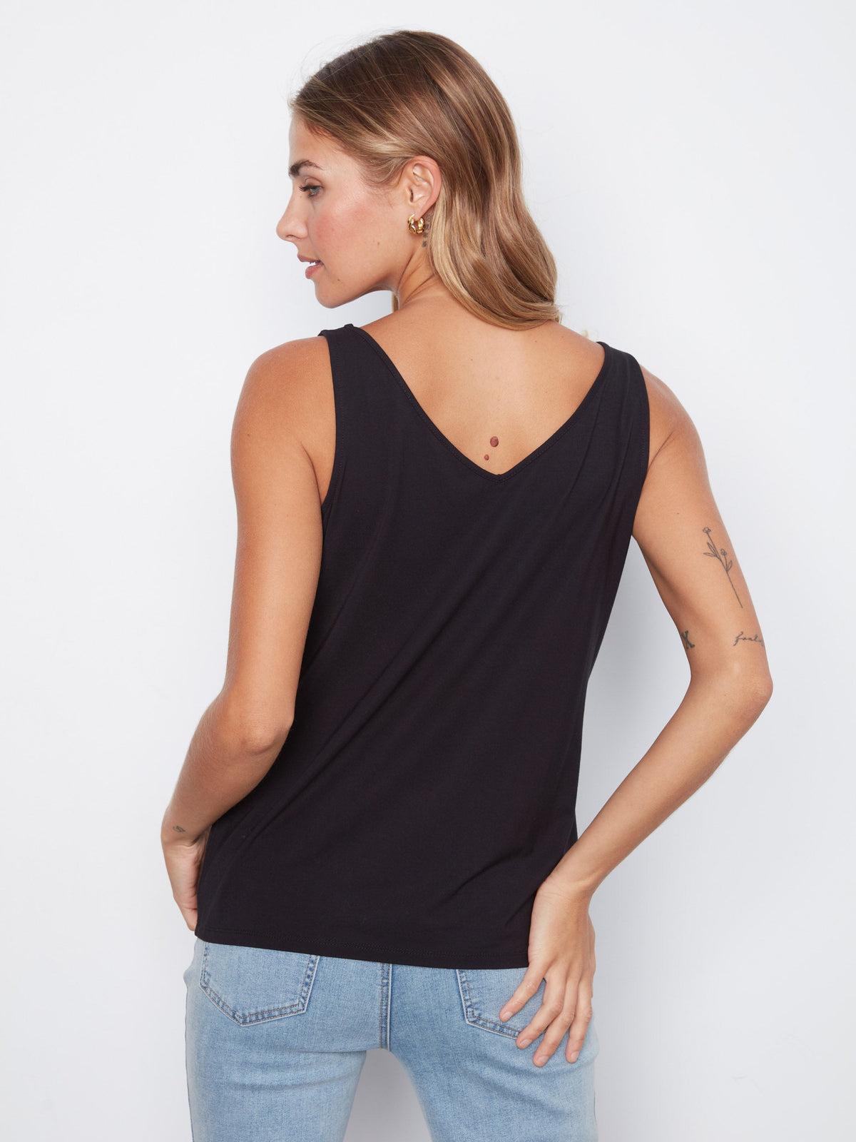 Reversible Bamboo Cami - Black