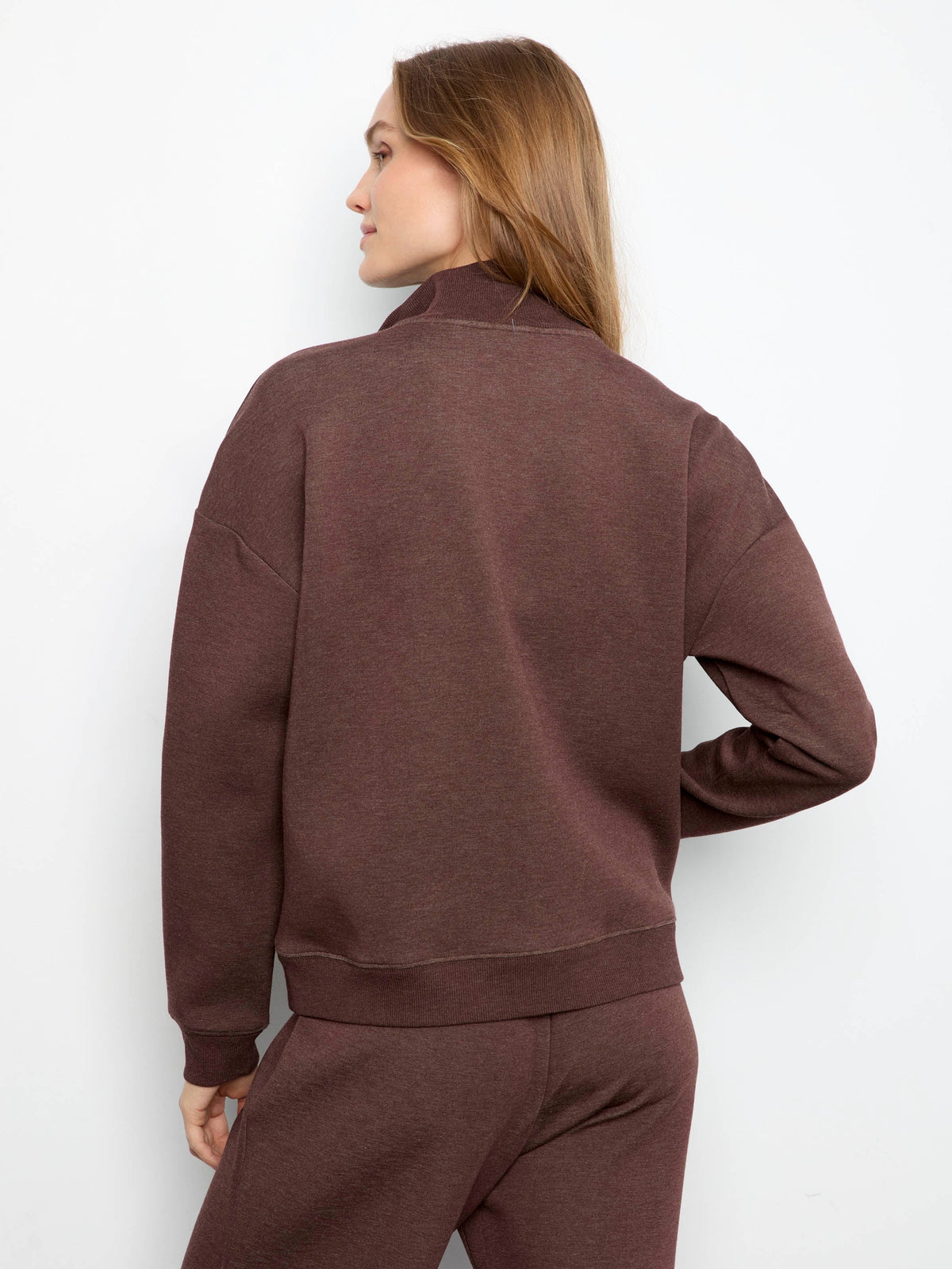 Soft Scuba Half-Zip Sweatshirt - Heather Espresso