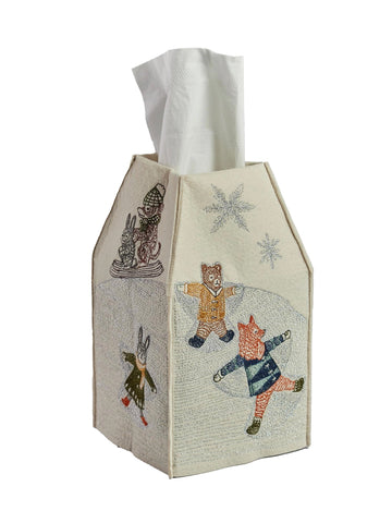 Coral & Tusk Snow Day Tissue Box Cover