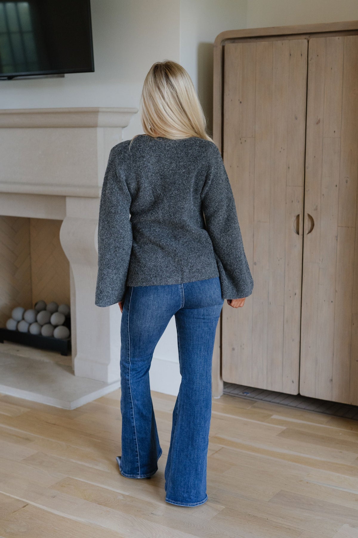 Cozy Wrap Cardigan-Charcoal