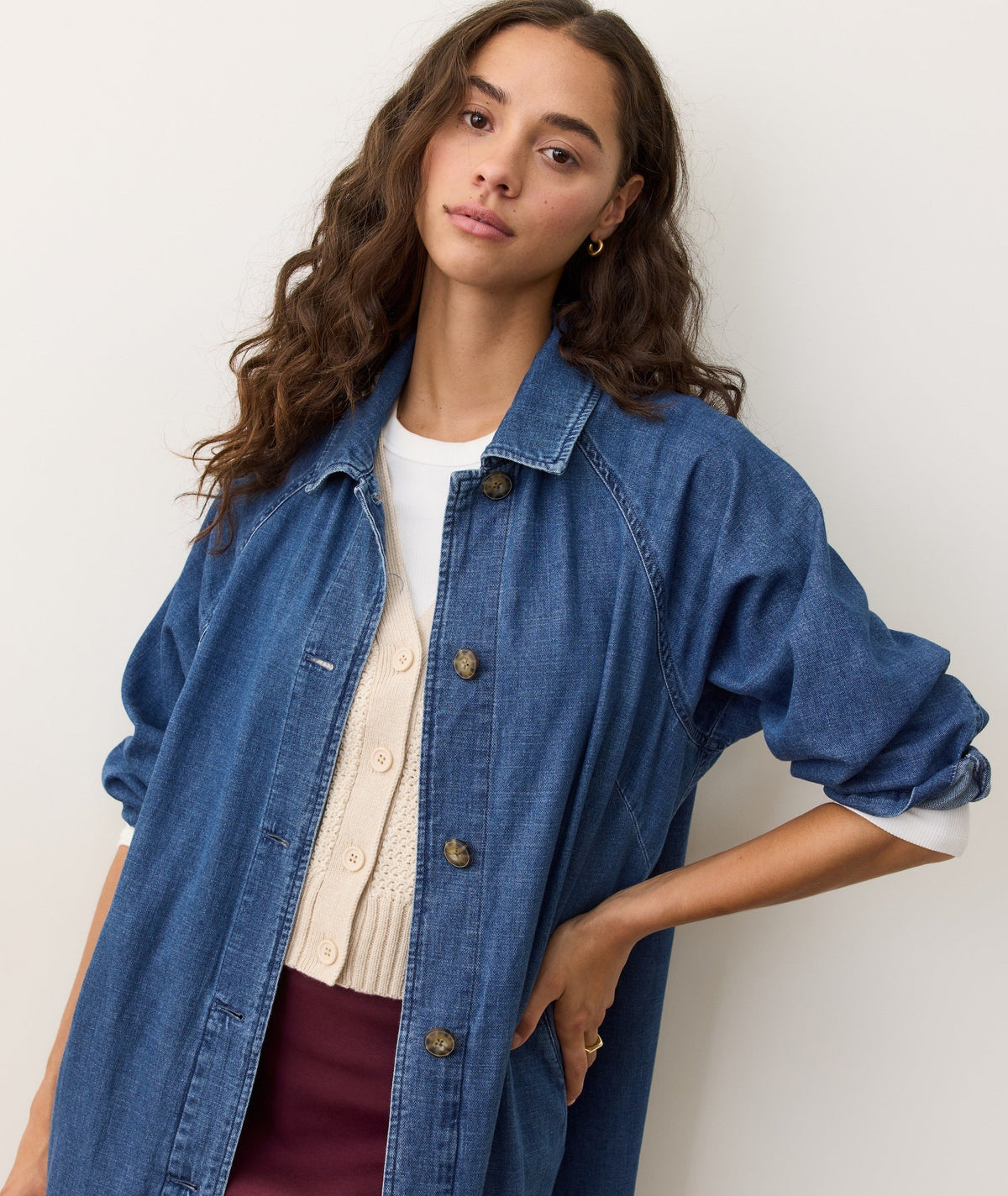 Hayes Denim Trench Coat