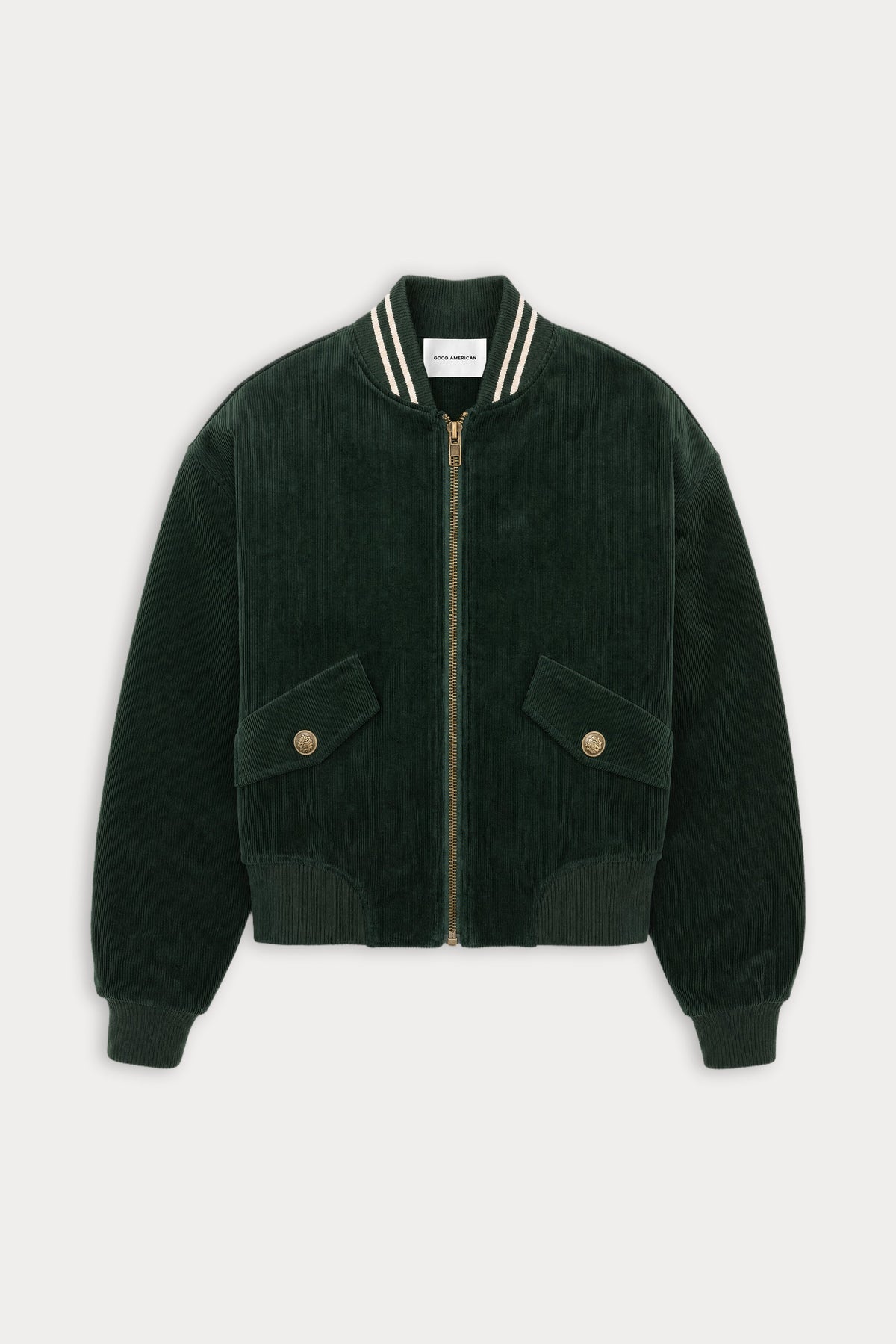 THE CORD VARSITY JACKET | FOREST GREEN