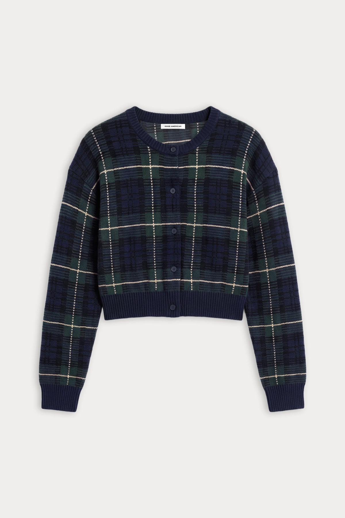 THE JACQUARD CARDIGAN | FOREST PLAID