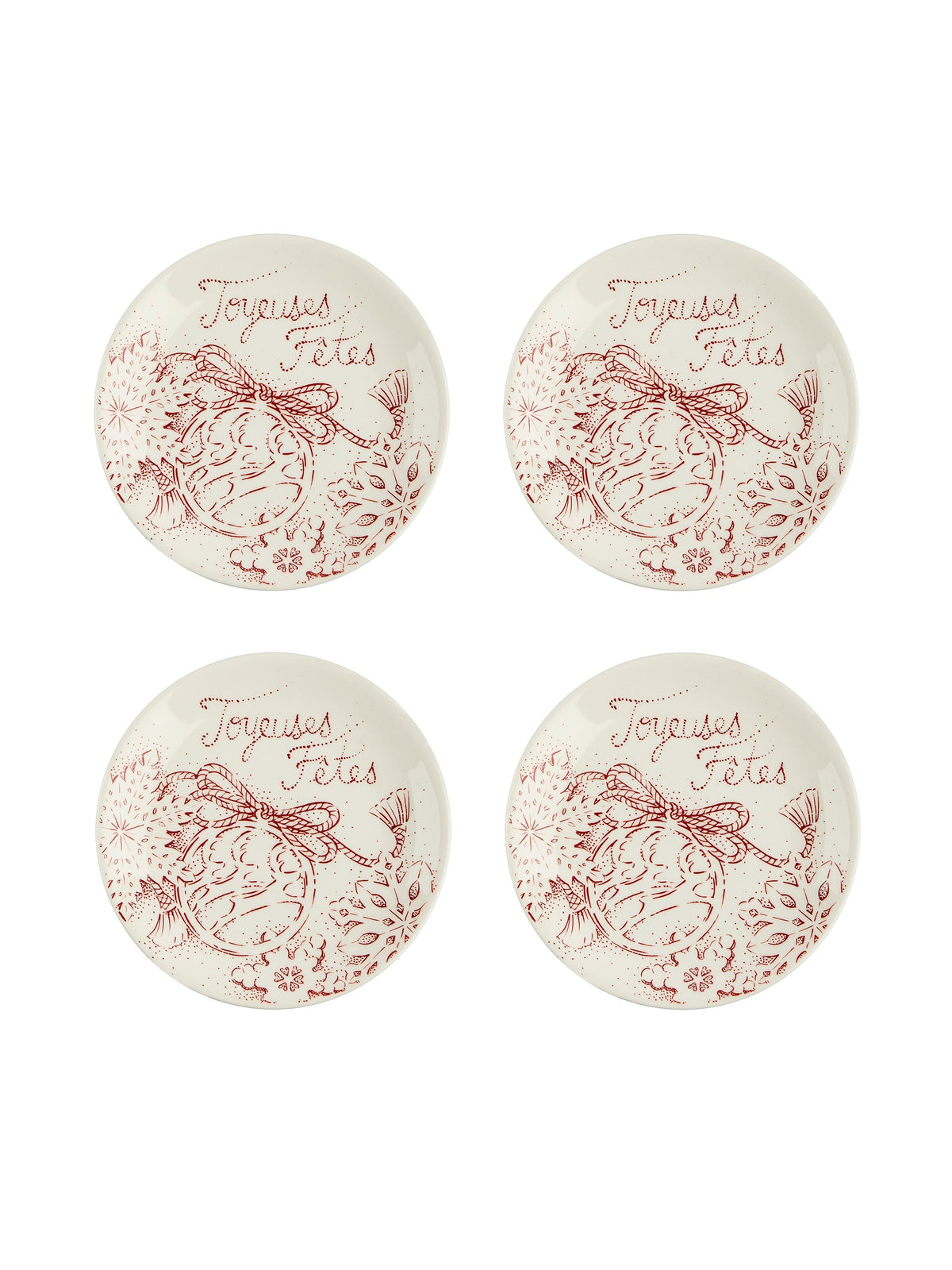 Gien Season's Greetings Coasters or Mini Plates