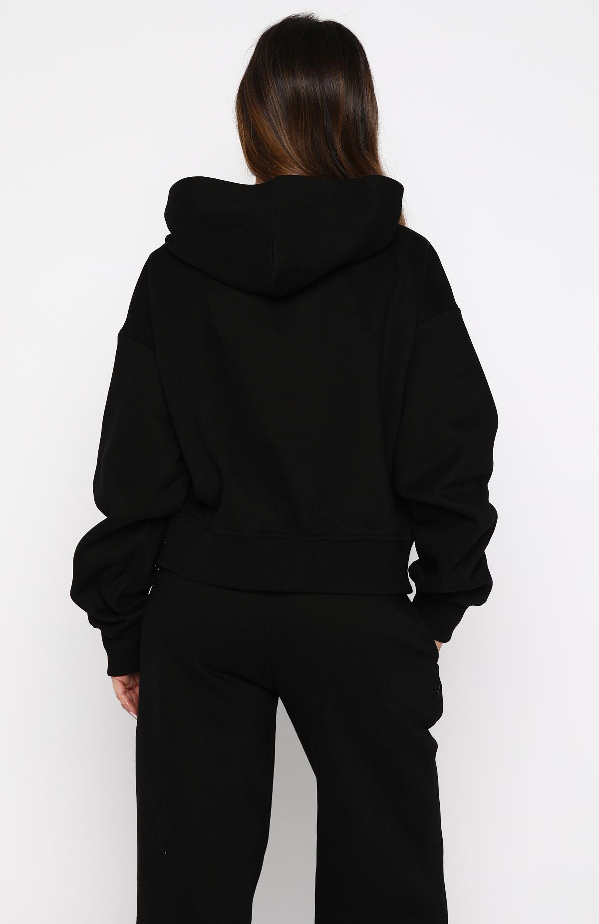 Test Drive Boxy Zip Front Hoodie Black