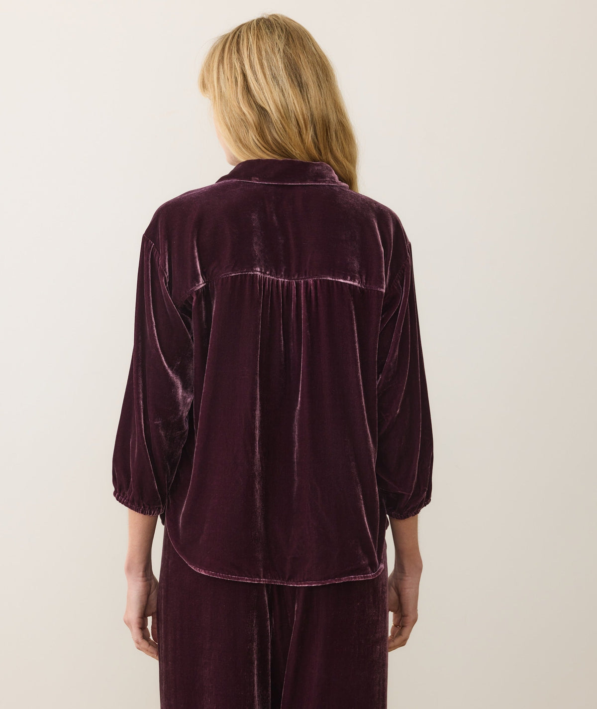 Bella Velvet Button Down