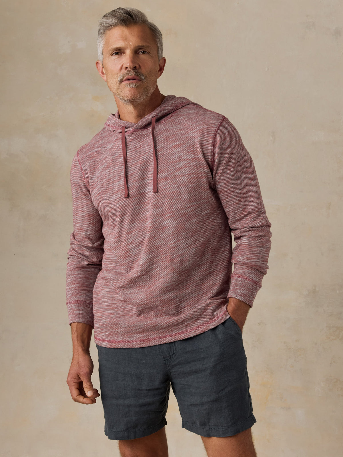 Sunwashed Organic Hoodie - Sunset Red Feeder
