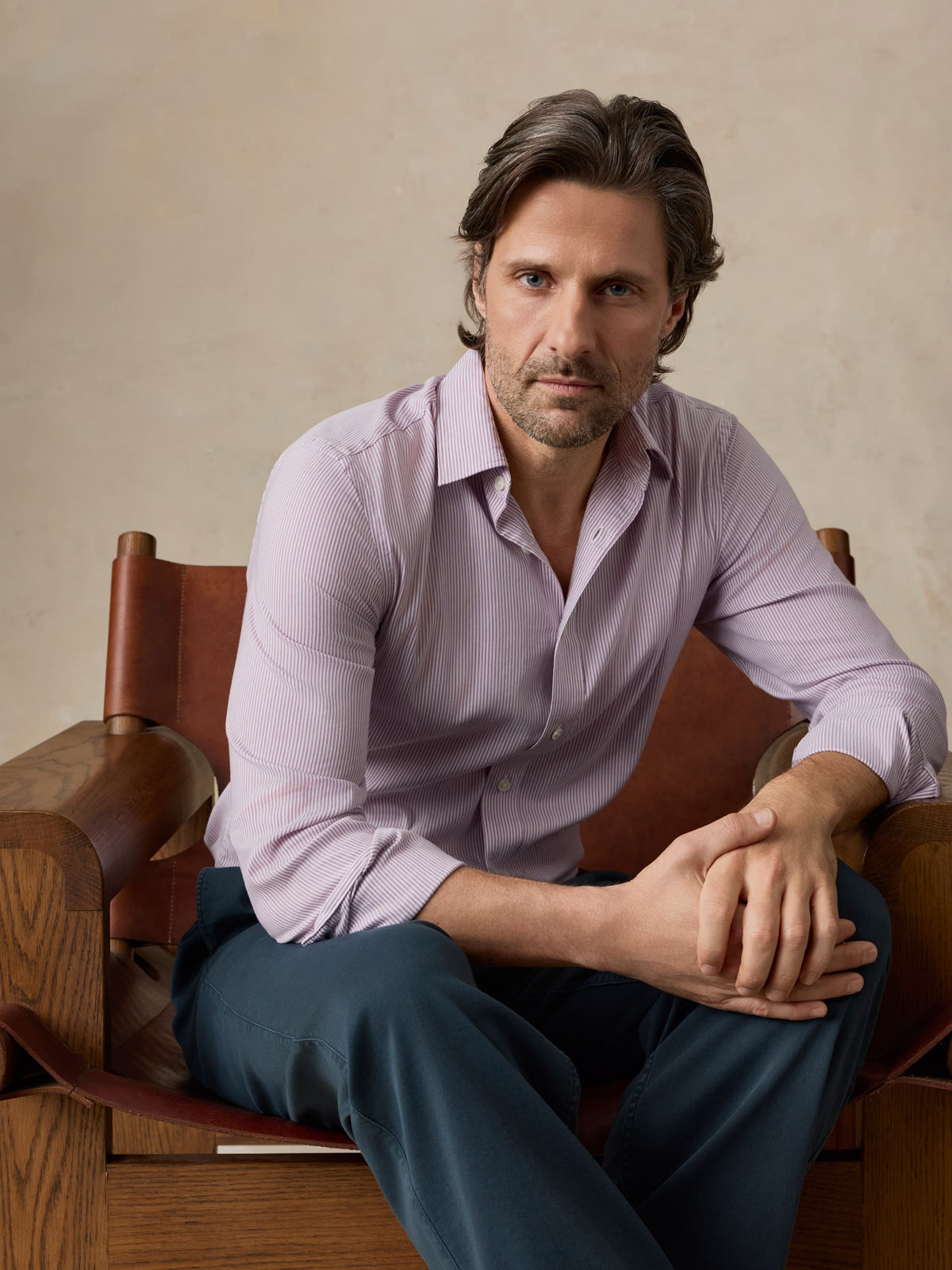 The Movement Shirt - Berry Cloud Stripe