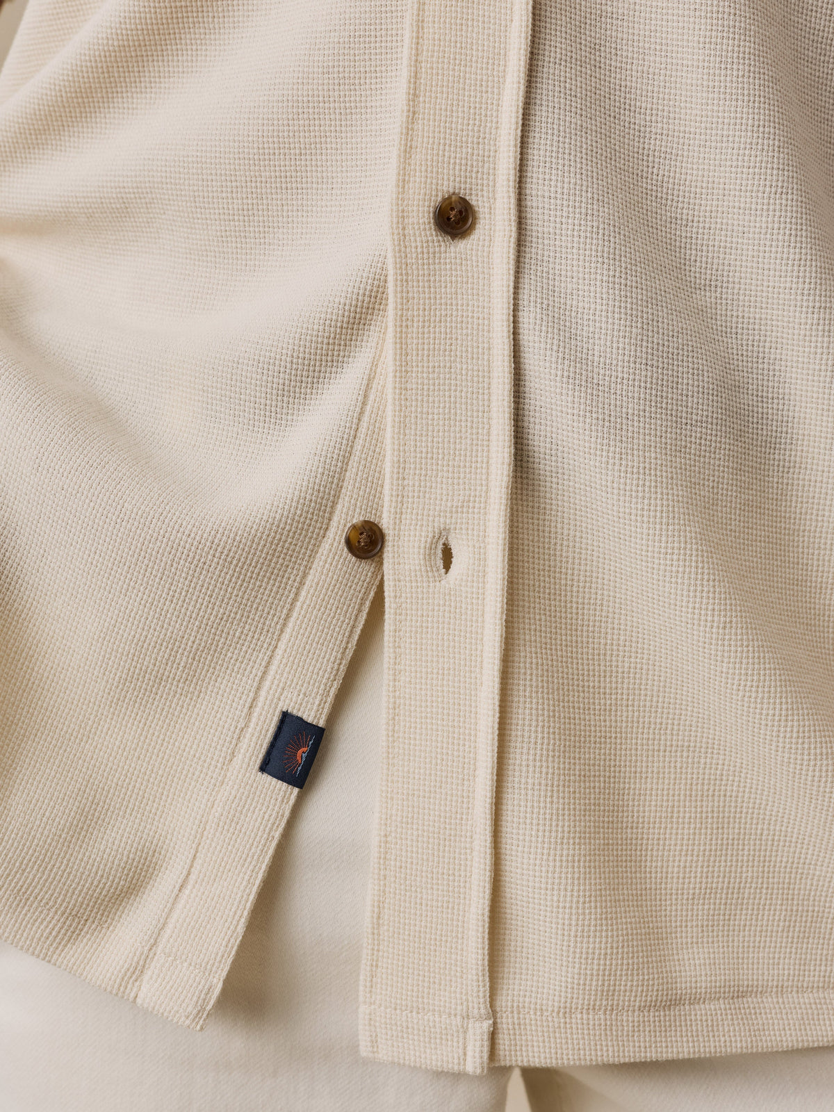 Short-Sleeve Waffle Knit Shirt - Whitecap