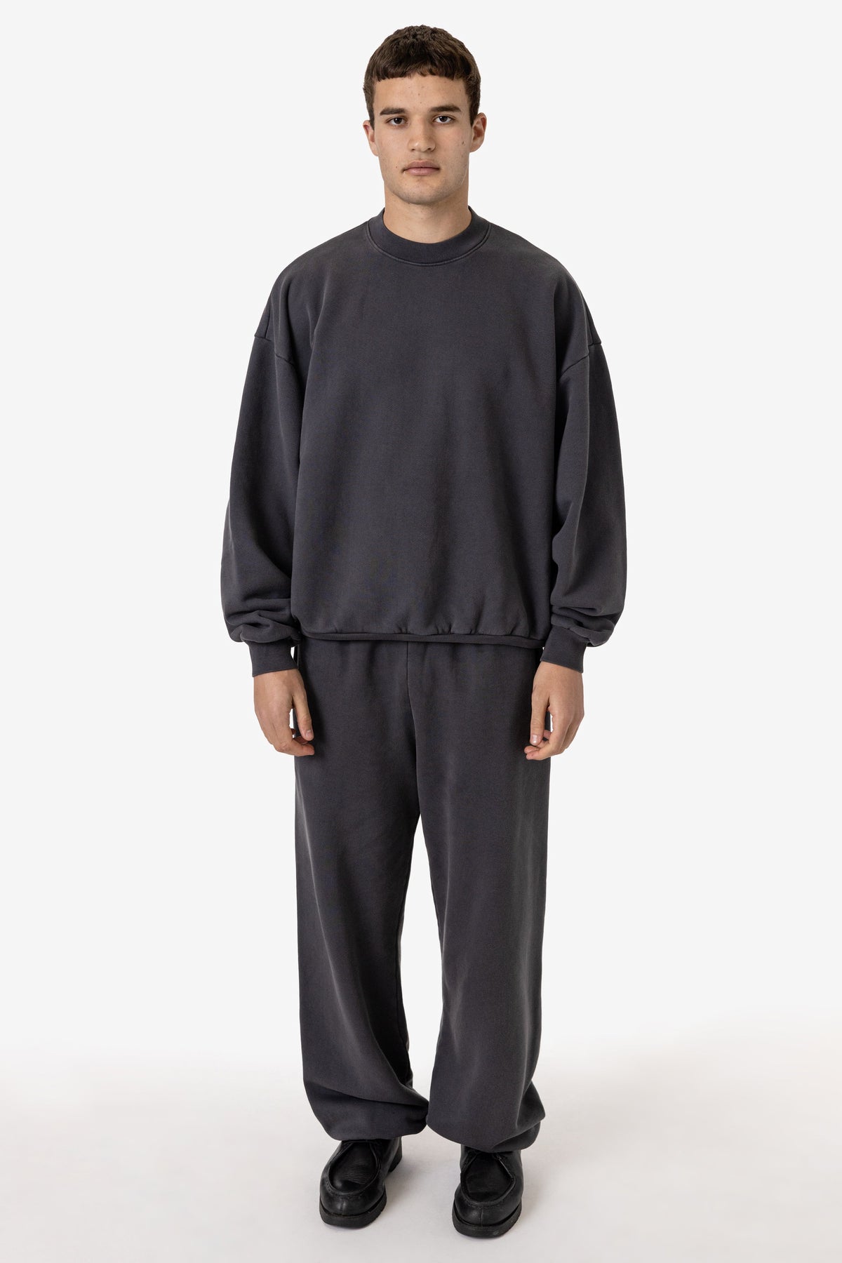 PLU07GD - 16oz. Garment Dye Plush Fleece Pullover Crewneck Sweatshirt