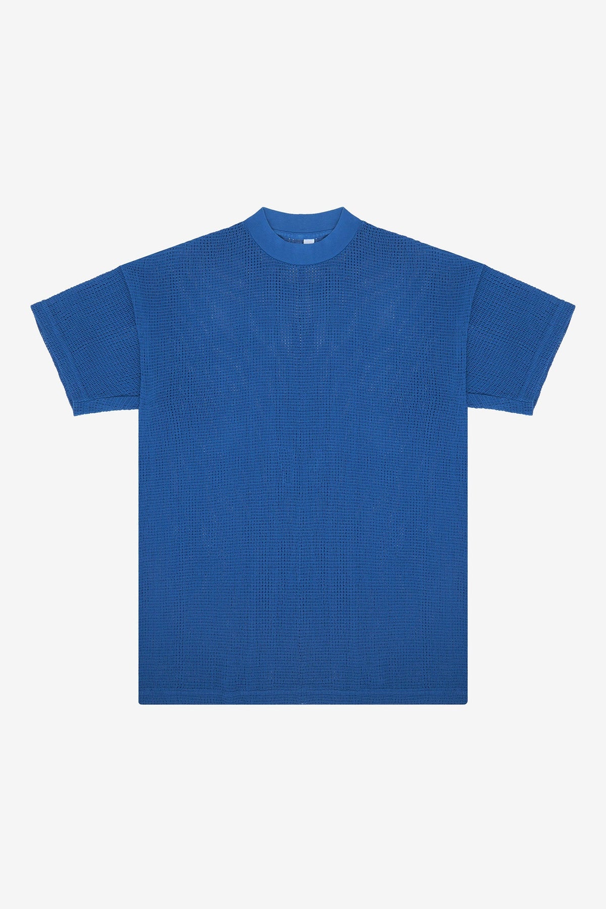 RIN500GD - Cotton Fishnet Mock Neck Big Tee