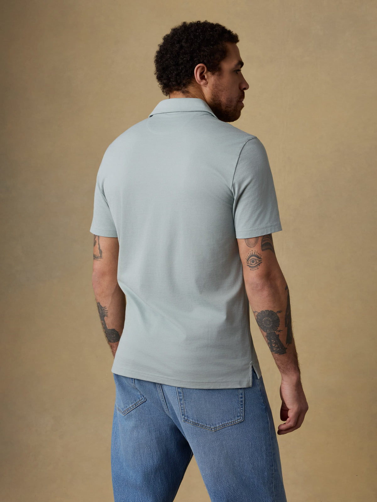 Short-Sleeve Movement Pique Polo - Aspen Green Melange