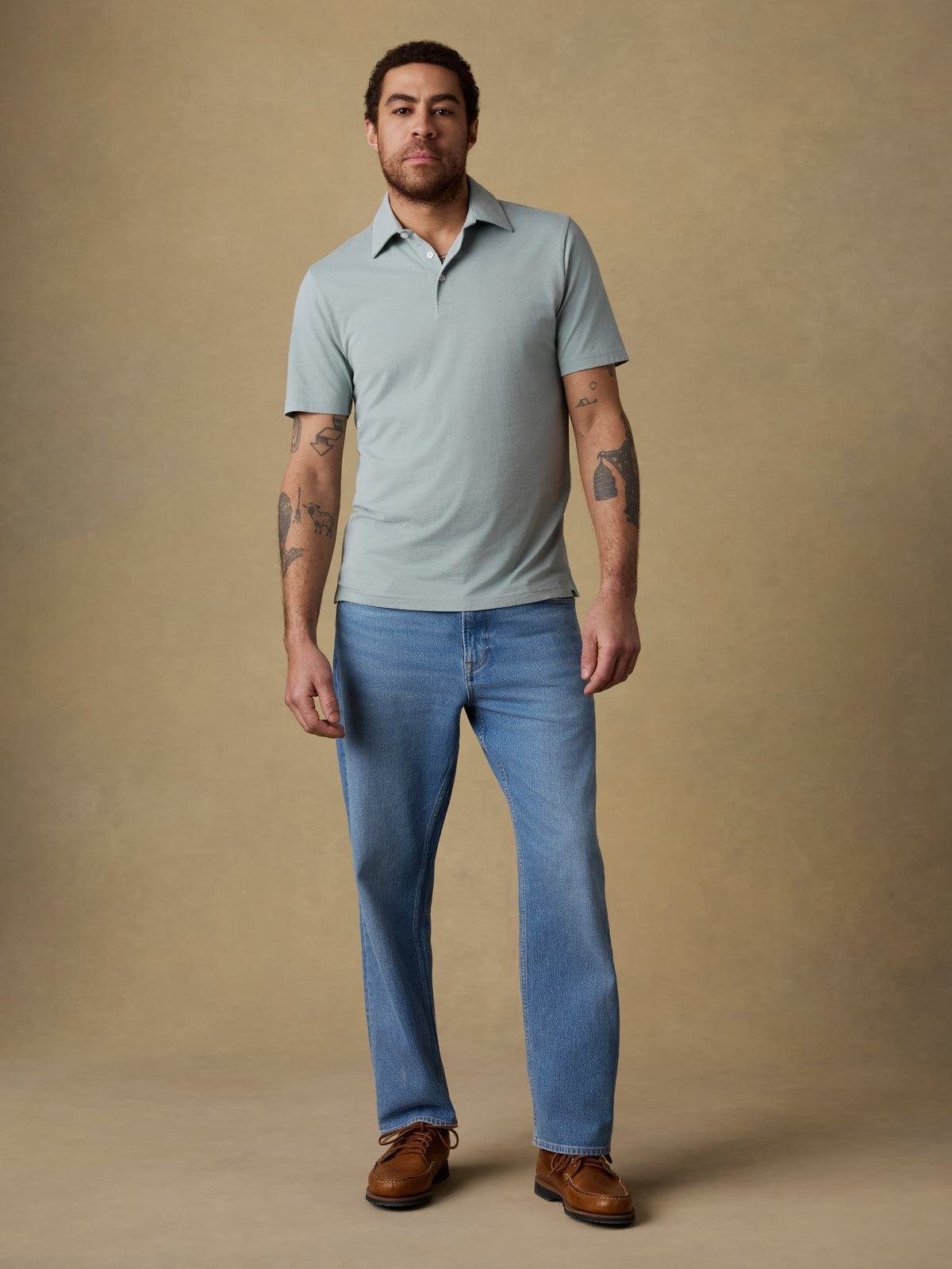 Short-Sleeve Movement Pique Polo - Aspen Green Melange