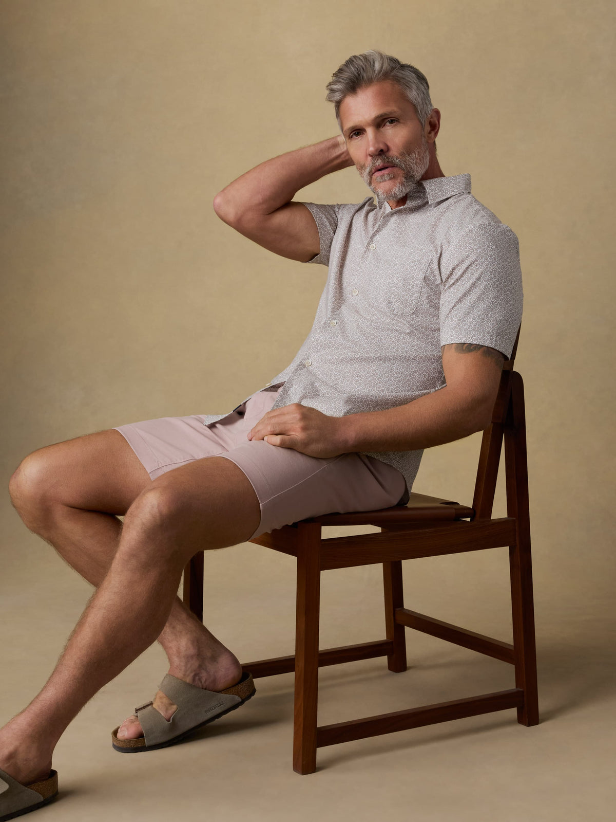 Short-Sleeve Movement Monterey Shirt - Wood Sunray Block