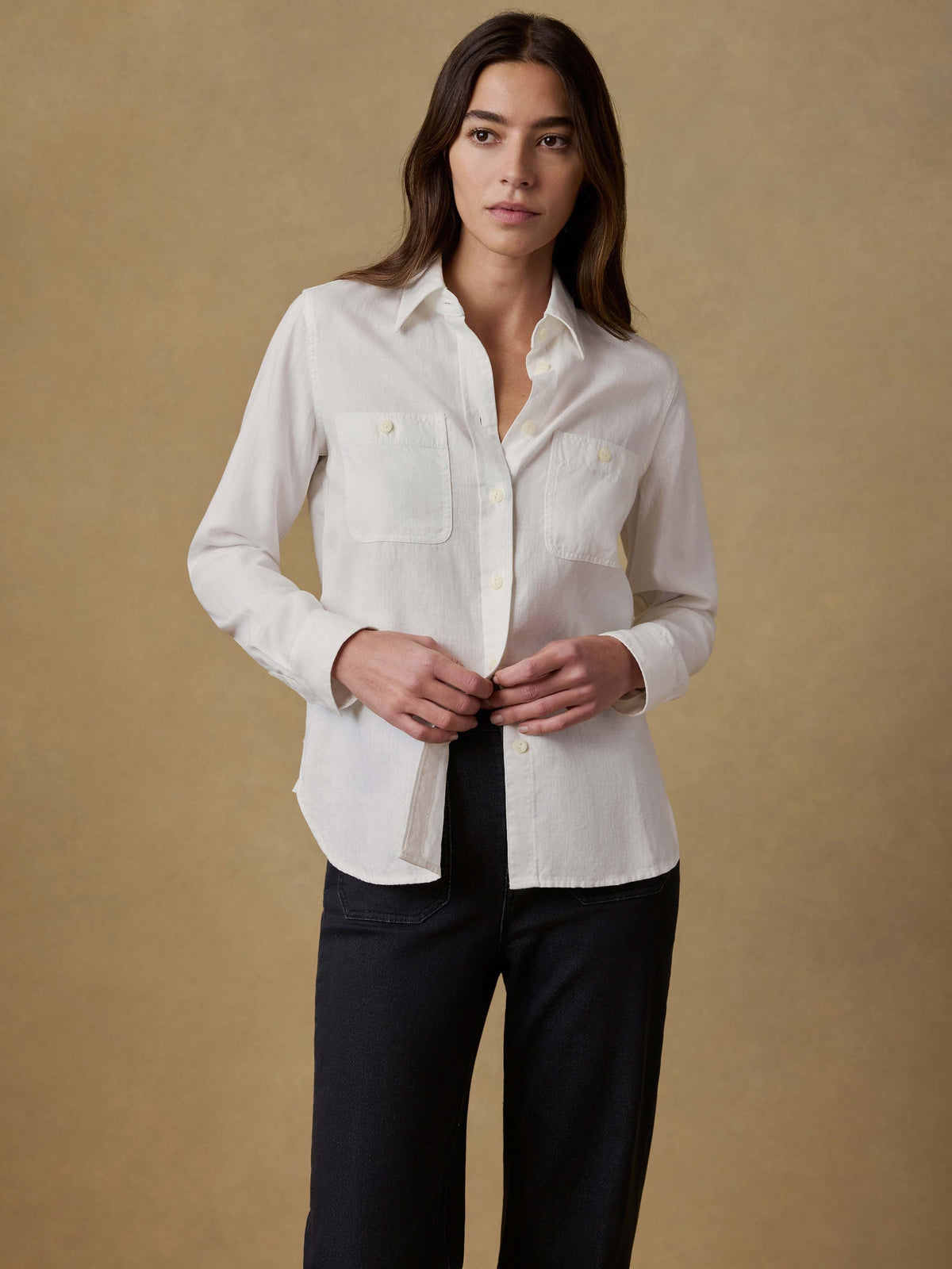 Tried & True Chambray Classic Shirt - White