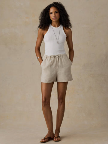 Laguna Linen Montecito Short - Flax