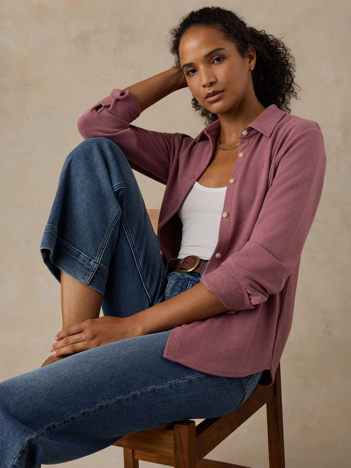 Legend Sweater Classic Shirt - Rose Twill