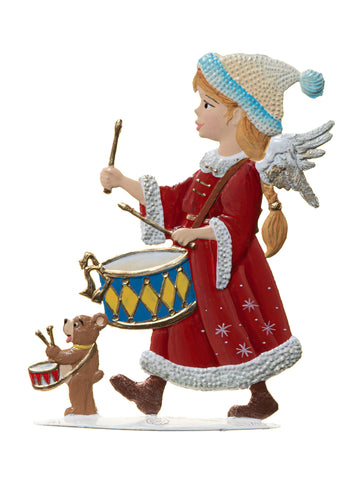 Wilhelm Schweizer Pewter Angel with a Heavenly Beat