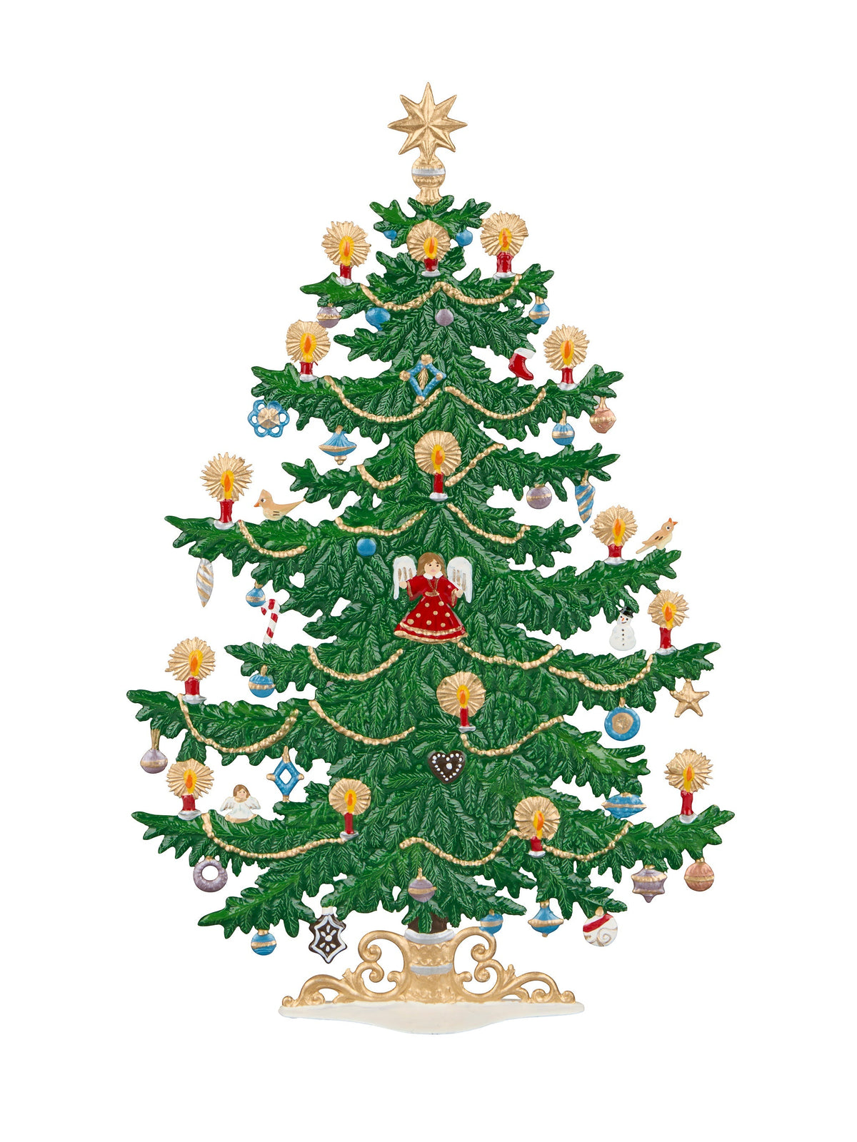 Wilhelm Schweizer Pewter Mid-Sized Decorated Tree