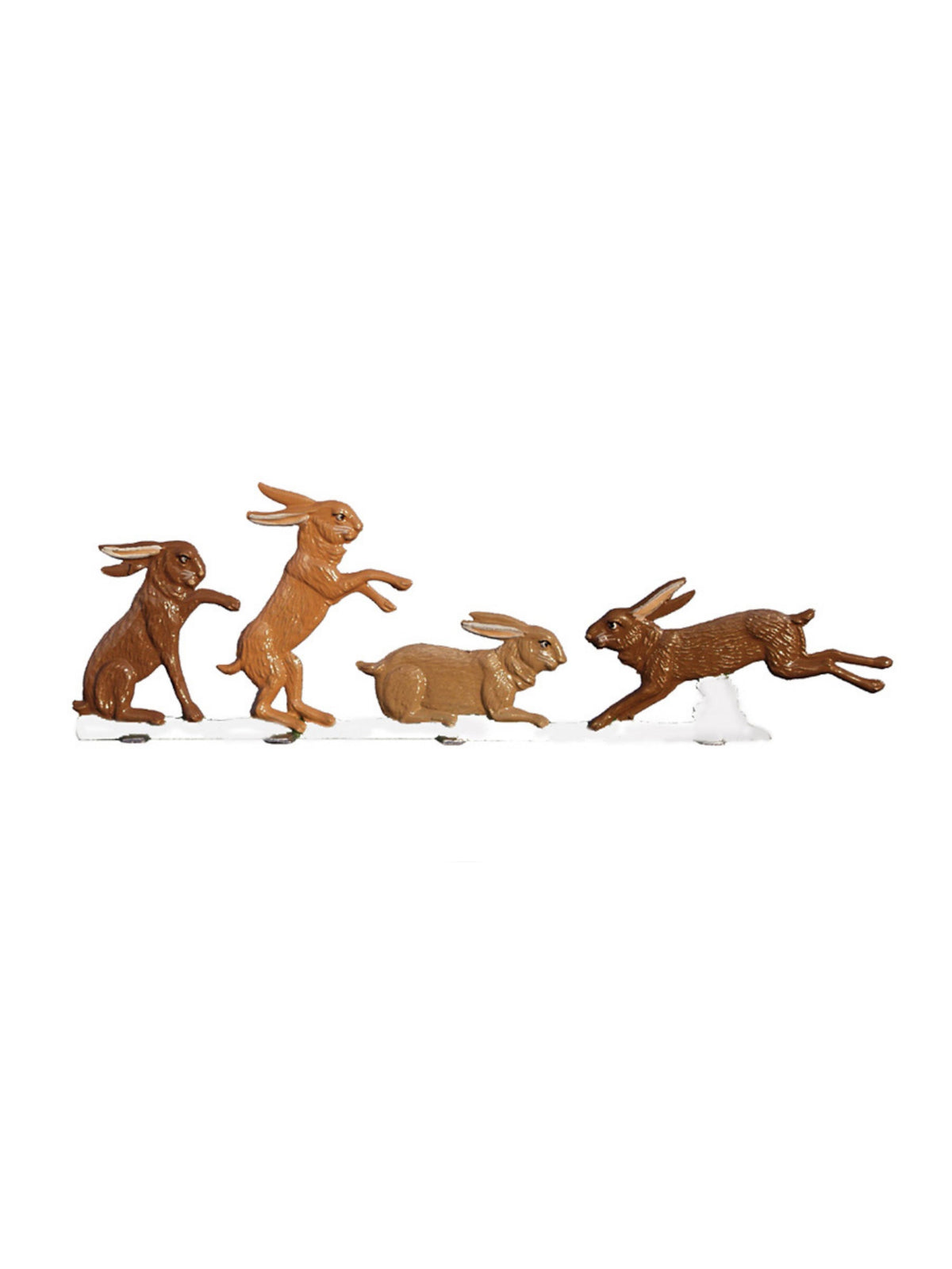 Wilhelm Schweizer Pewter Playful Bunnies in Winter