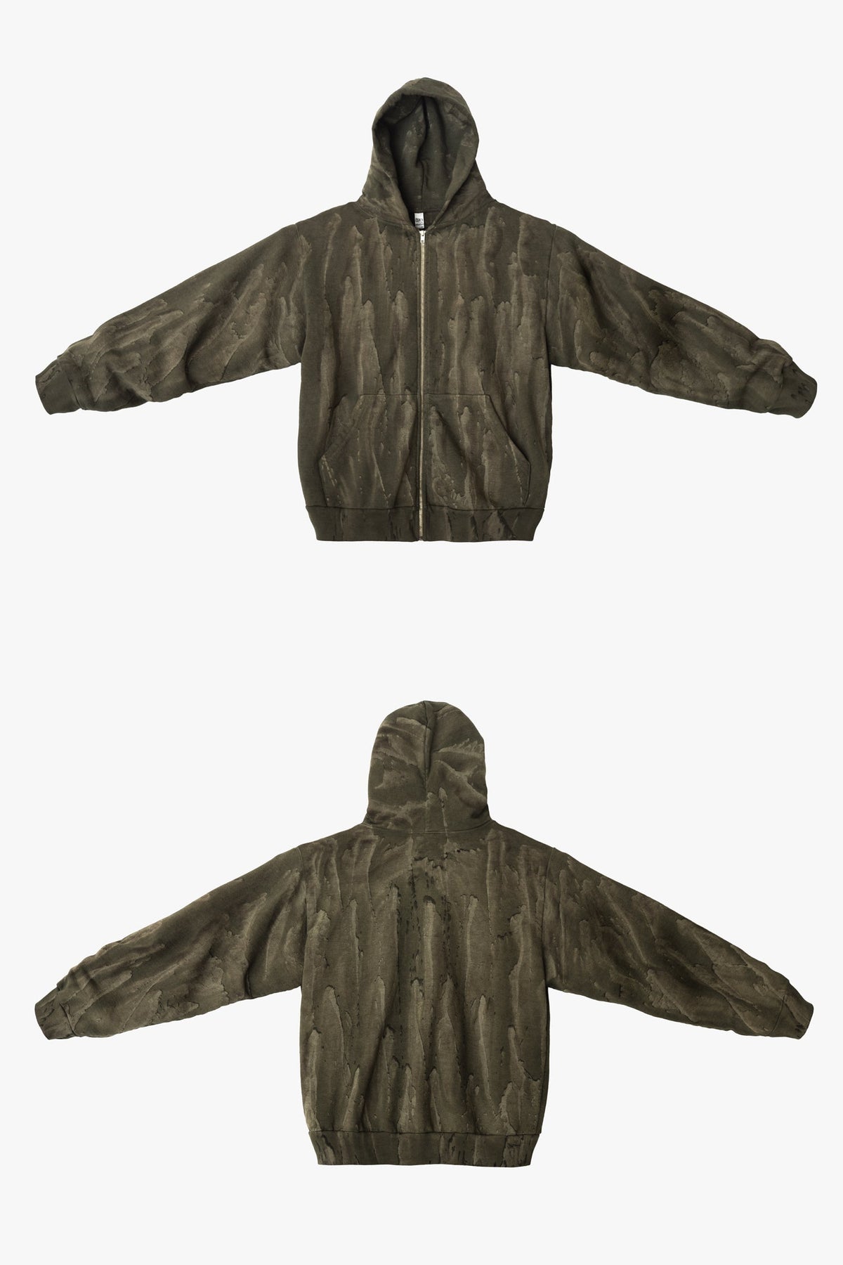 HF10 - Heavy Fleece Zip-Up Hoodie (Garment Dye)
