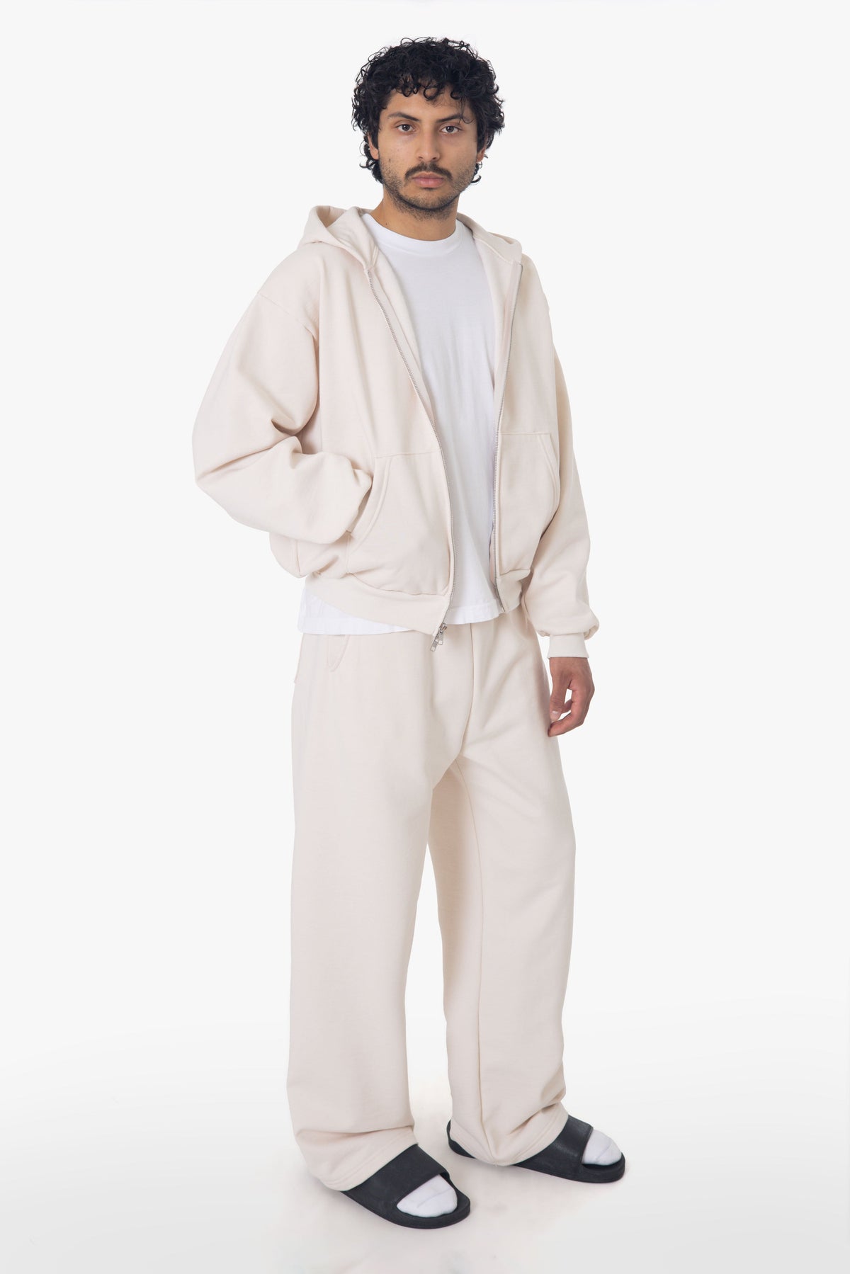 MWF1045 - 10 oz. Mid-Weight Poly Cotton Fleece Wide Open Bottom Sweatpant