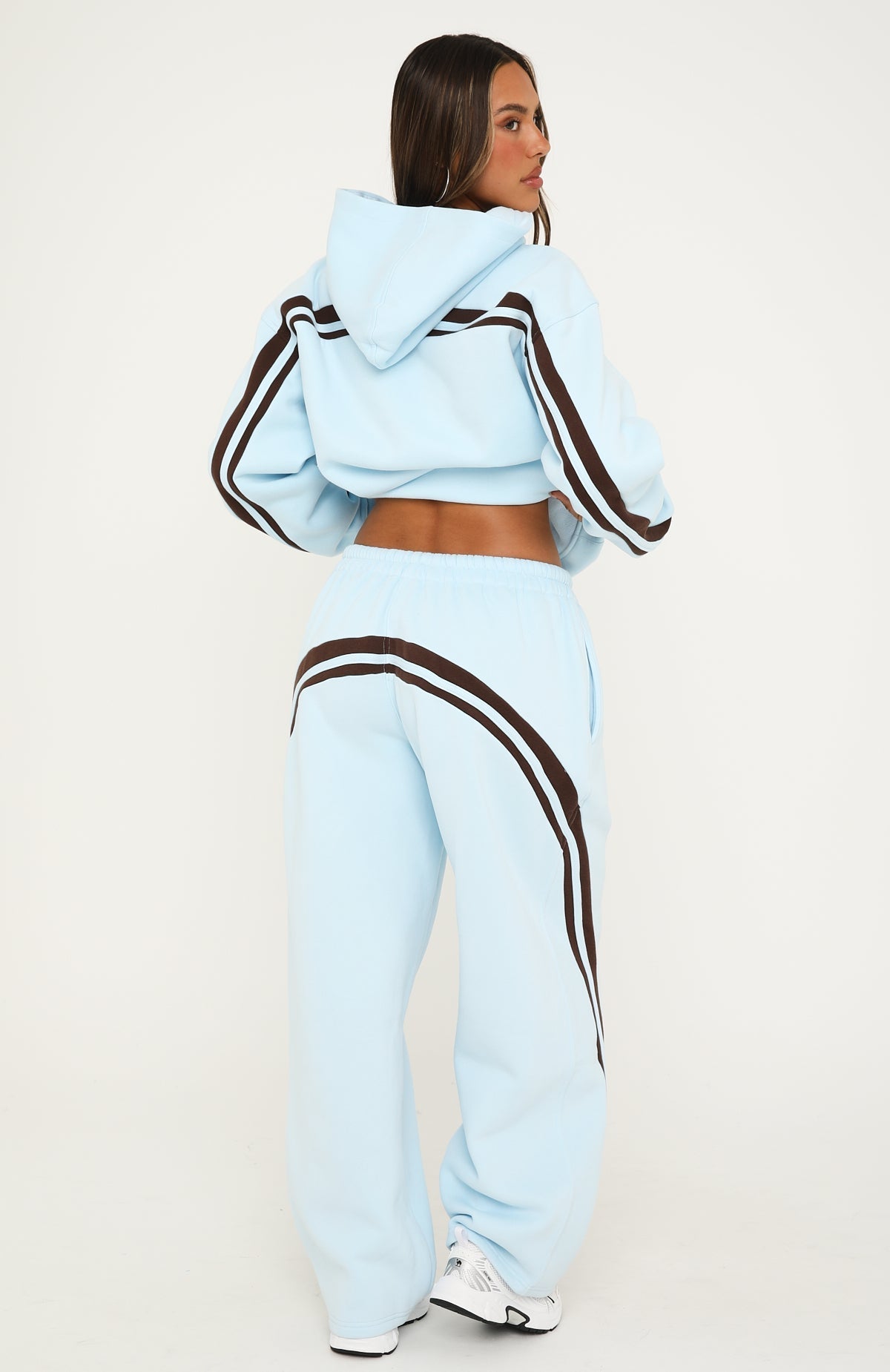 We Both Know Barrel Leg Sweatpants Baby Blue