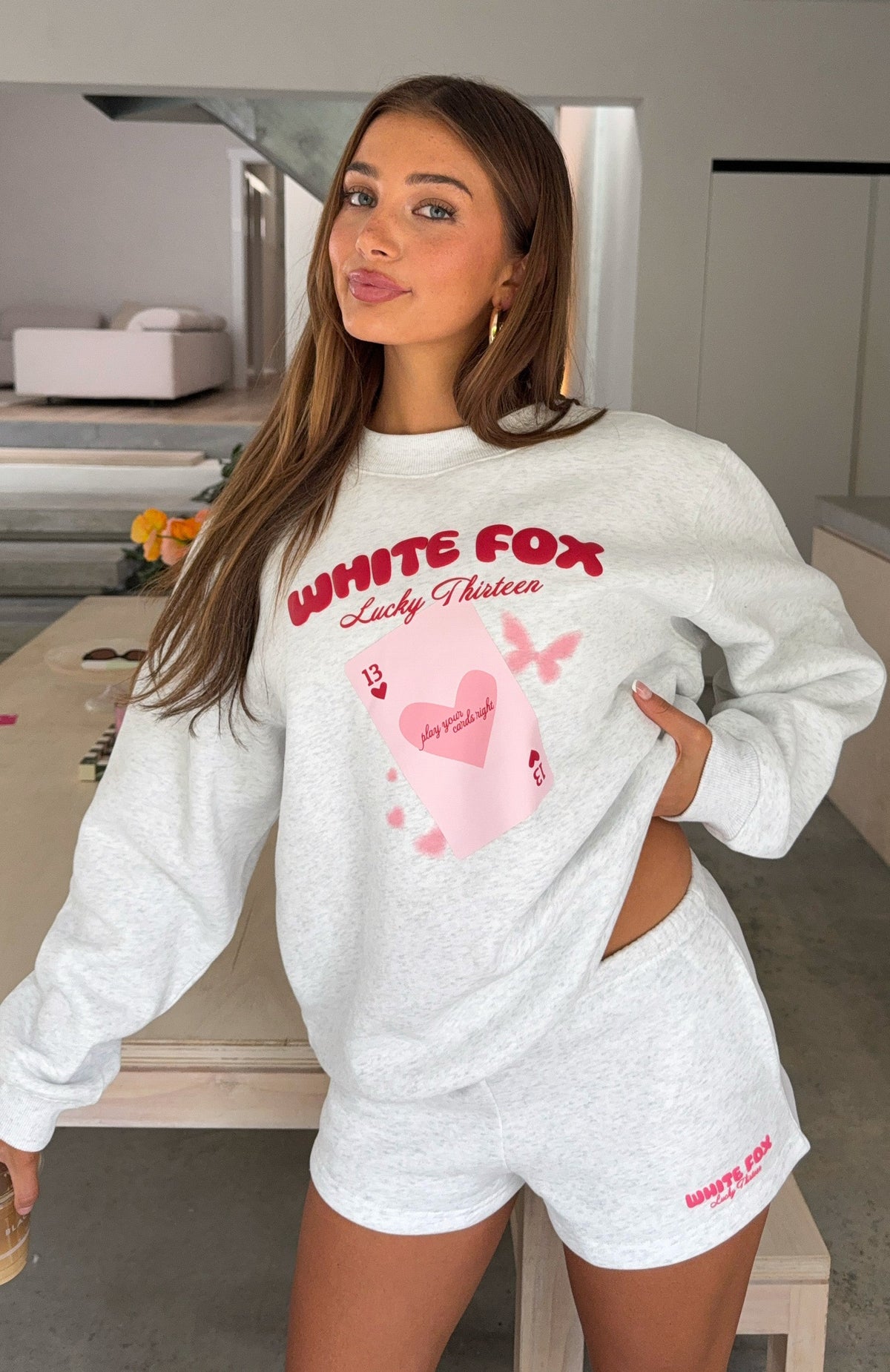 Lucky Thirteen Kalena Oversized Sweater Grey Marle